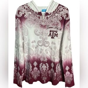 P. Michael Texas A&M Burgundy And White Women’s Hoodie Size 1X
